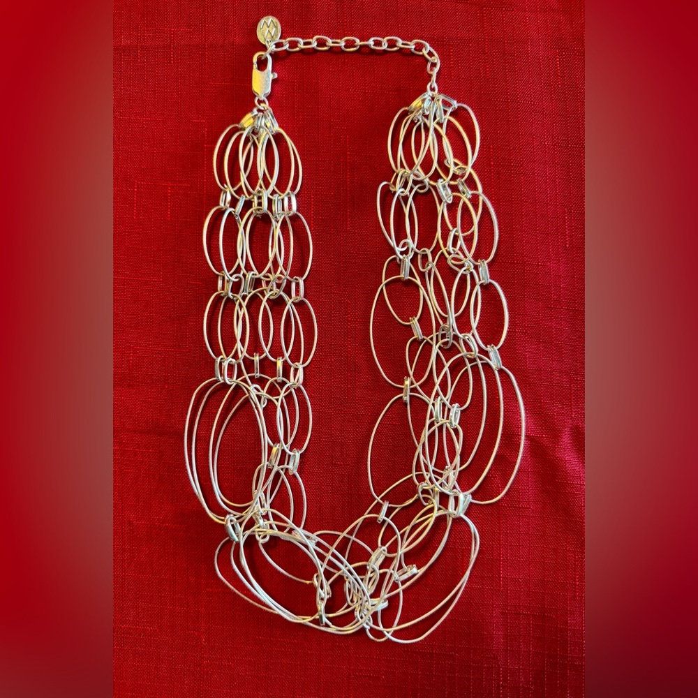 Marla Wynne silver sphere necklace